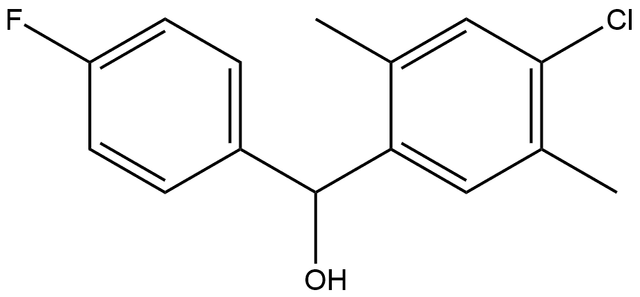 4-Chloro-α-(4-fluorophenyl)-2,5-dimethylbenzenemethanol Structure