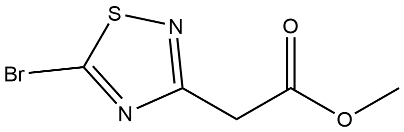 Methyl 5-bromo-1,2,4-thiadiazole-3-acetate Structure