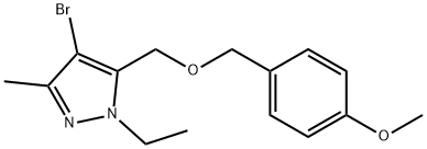 4-bromo-1-ethyl-5-(((4-methoxybenzyl)oxy)methyl)-3-methyl-1H-pyrazole Structure