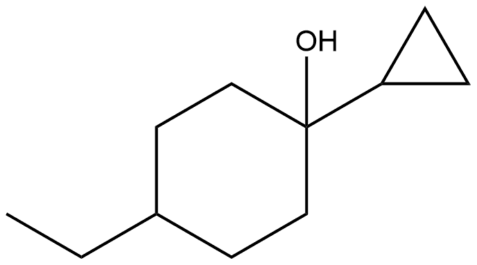 1-Cyclopropyl-4-ethylcyclohexanol Structure