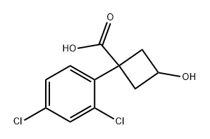 Cyclobutanecarboxylic acid, 1-(2,4-dichlorophenyl)-3-hydroxy- Structure