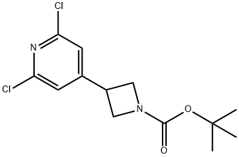 1-Azetidinecarboxylic acid, 3-(2,6-dichloro-4-pyridinyl)-, 1,1-dimethylethyl ester Structure