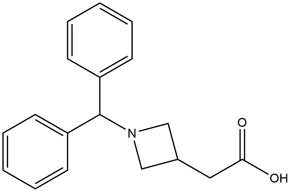 1-(Diphenylmethyl)-3-azetidineacetic acid Structure