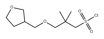 1-Propanesulfonyl chloride, 2,2-dimethyl-3-[(tetrahydro-3-furanyl)methoxy]- 구조식 이미지