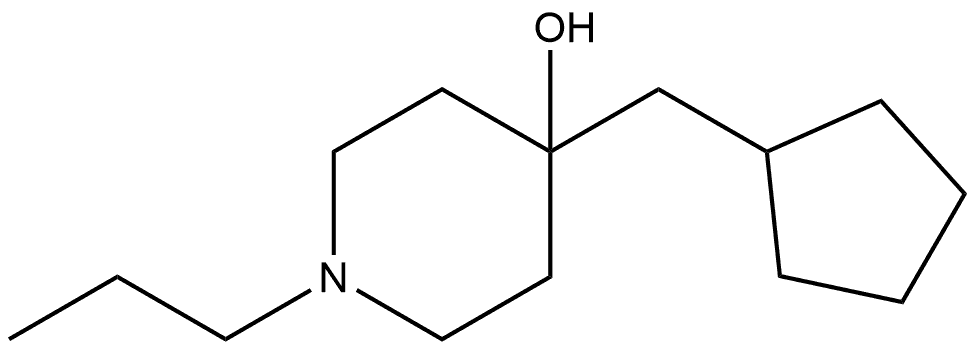 4-(Cyclopentylmethyl)-1-propyl-4-piperidinol Structure