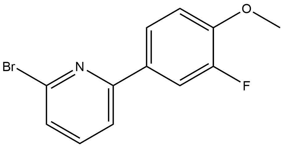 2-Bromo-6-(3-fluoro-4-methoxyphenyl)pyridine Structure