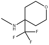 N-METHYL-4-(TRIFLUOROMETHYL)OXAN-4-AMINE Structure