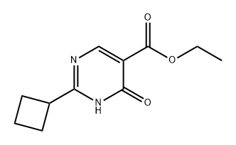 5-Pyrimidinecarboxylic acid, 2-cyclobutyl-1,6-dihydro-6-oxo-, ethyl ester Structure