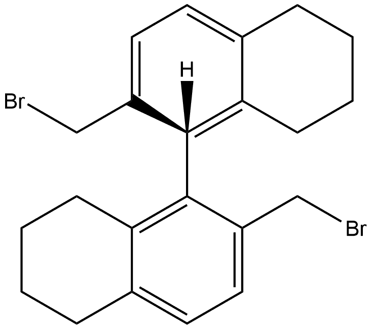 1,1'-Binaphthalene, 2,2'-bis(bromomethyl)-5,5',6,6',7,7',8,8'-octahydro-, (1S)- Structure