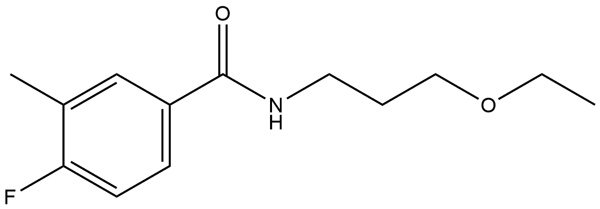 N-(3-Ethoxypropyl)-4-fluoro-3-methylbenzamide Structure