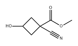 Methyl 1-cyano-3-hydroxycyclobutane-1-carboxylate Structure