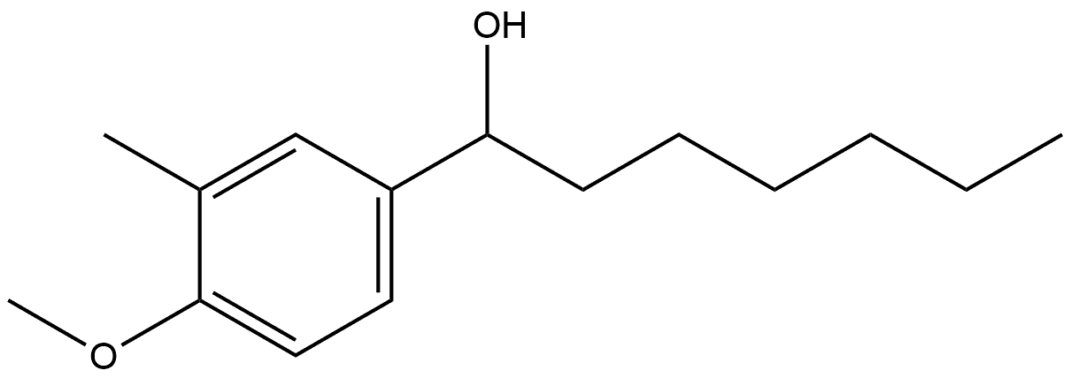 α-Hexyl-4-methoxy-3-methylbenzenemethanol Structure