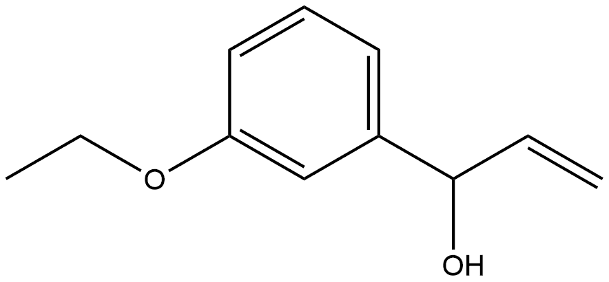 Benzenemethanol, α-ethenyl-3-ethoxy- Structure