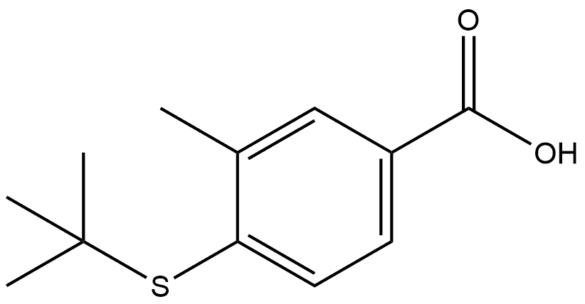 4-[(1,1-Dimethylethyl)thio]-3-methylbenzoic acid Structure