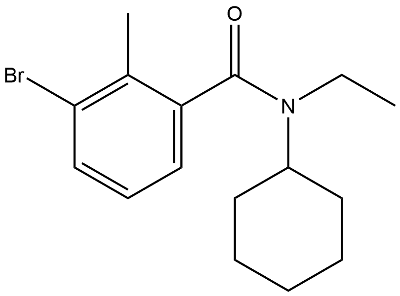 3-Bromo-N-cyclohexyl-N-ethyl-2-methylbenzamide Structure