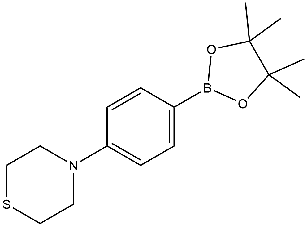 4-[4-(4,4,5,5-Tetramethyl-1,3,2-dioxaborolan-2-yl)phenyl]thiomorpholine Structure