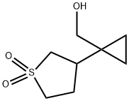 Cyclopropanemethanol, 1-(tetrahydro-1,1-dioxido-3-thienyl)- Structure