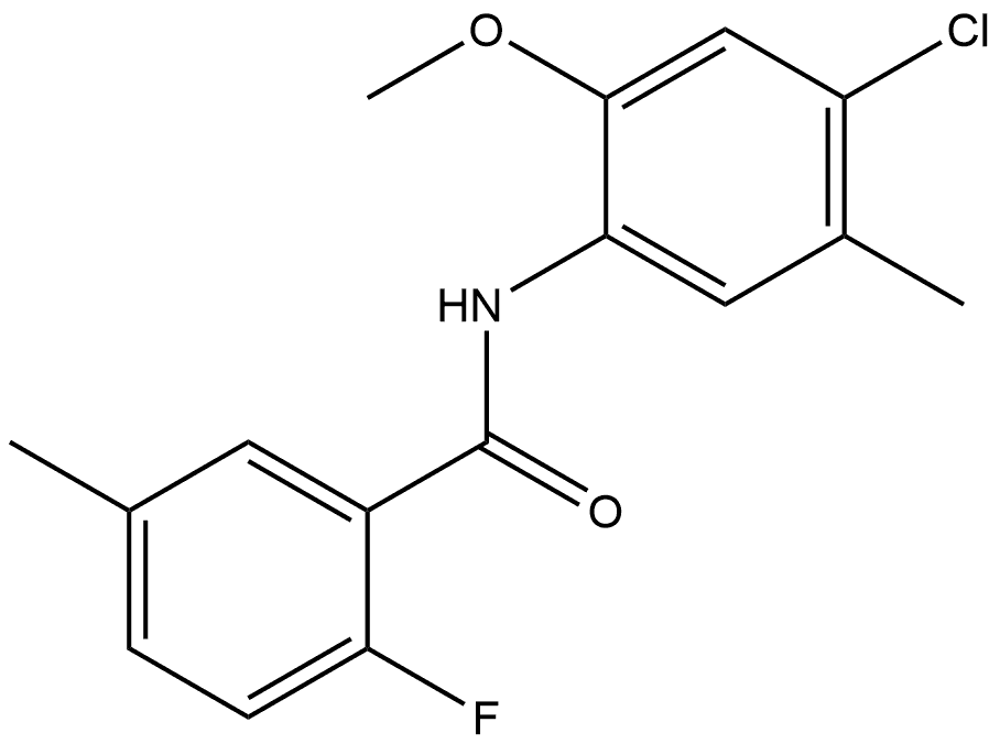 N-(4-Chloro-2-methoxy-5-methylphenyl)-2-fluoro-5-methylbenzamide Structure