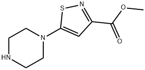 Methyl 5-(1-piperazinyl)-3-isothiazolecarboxylate Structure