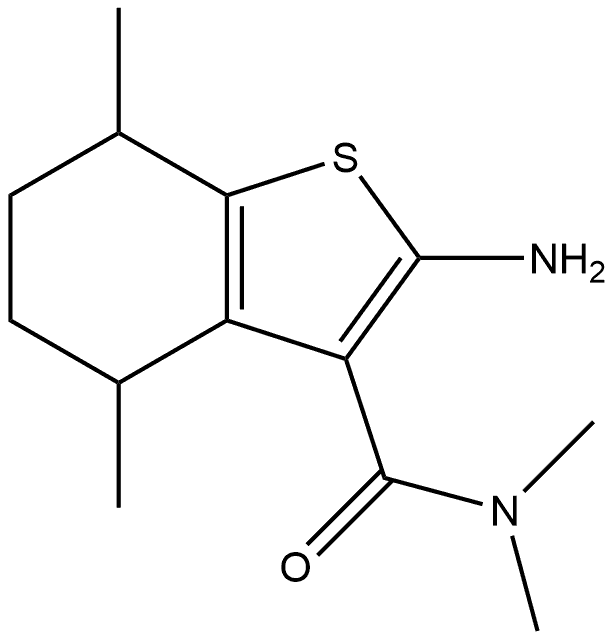 2-amino-N,N,4,7-tetramethyl-4,5,6,7-tetrahydrobenzothiophene-3-carboxamide Structure