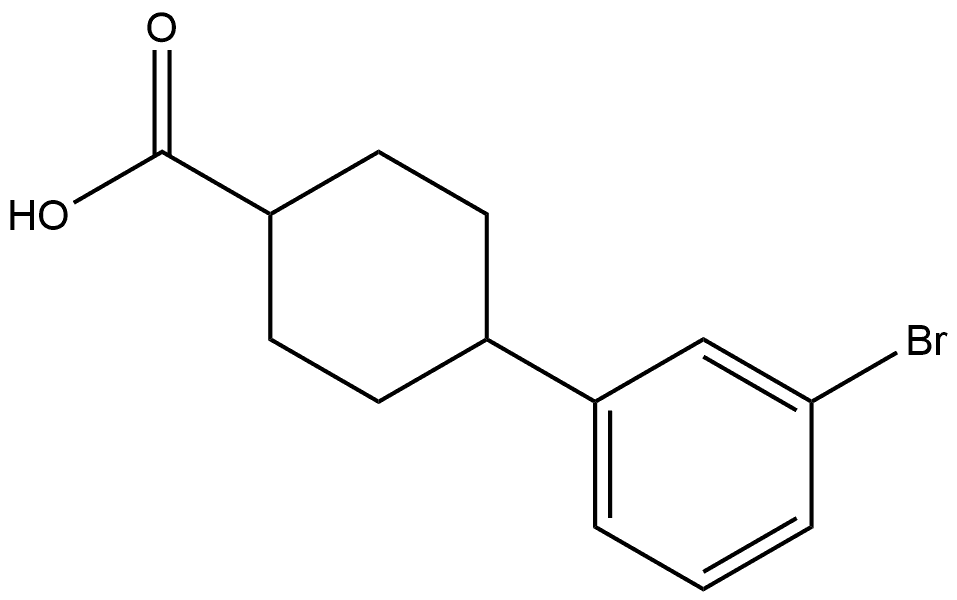 4-(3-Bromophenyl)cyclohexanecarboxylic acid Structure