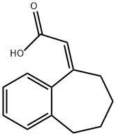 2-(5,6,7,8-tetrahydrobenzo[7]annulen-9-ylidene)acetic acid 구조식 이미지