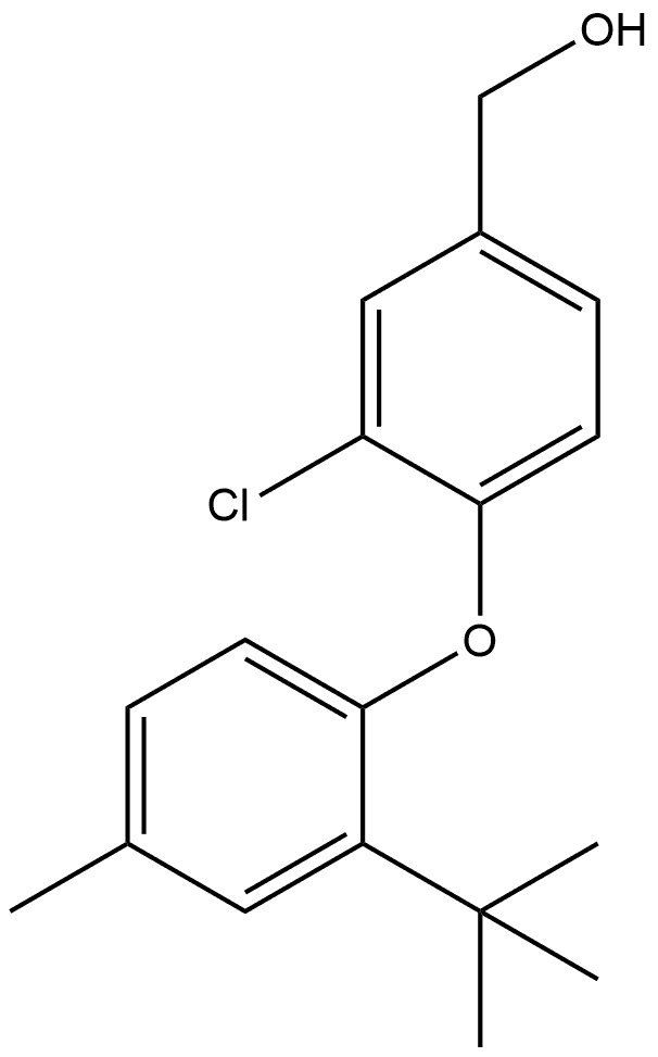 3-Chloro-4-[2-(1,1-dimethylethyl)-4-methylphenoxy]benzenemethanol Structure