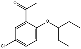 Ethanone, 1-[5-chloro-2-(1-ethylpropoxy)phenyl]- Structure