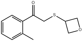 Ethanone, 1-(2-methylphenyl)-2-(3-oxetanylthio)- Structure