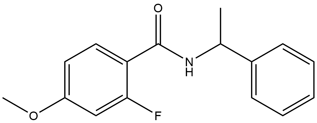 2-Fluoro-4-methoxy-N-(1-phenylethyl)benzamide Structure