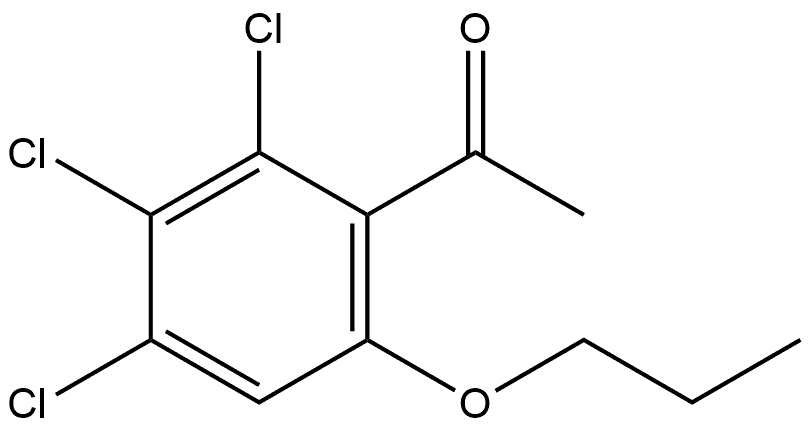1-(2,3,4-Trichloro-6-propoxyphenyl)ethanone Structure