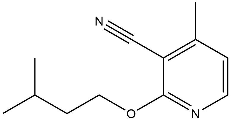 4-Methyl-2-(3-methylbutoxy)-3-pyridinecarbonitrile Structure