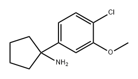 Cyclopentanamine, 1-(4-chloro-3-methoxyphenyl)- Structure