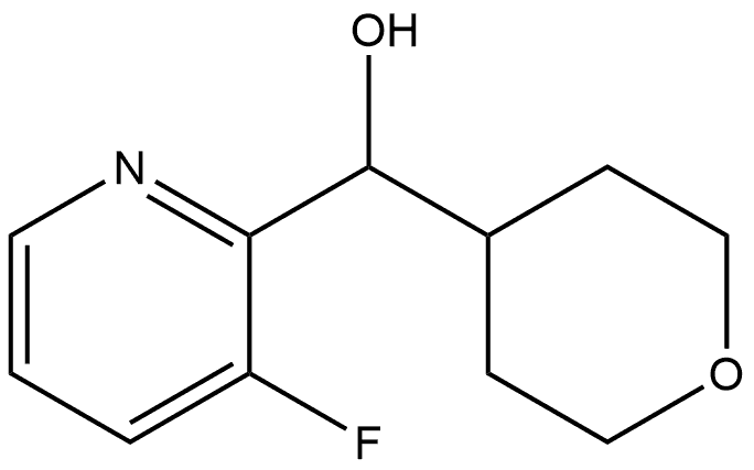 2-Pyridinemethanol, 3-fluoro-α-(tetrahydro-2H-pyran-4-yl)- Structure