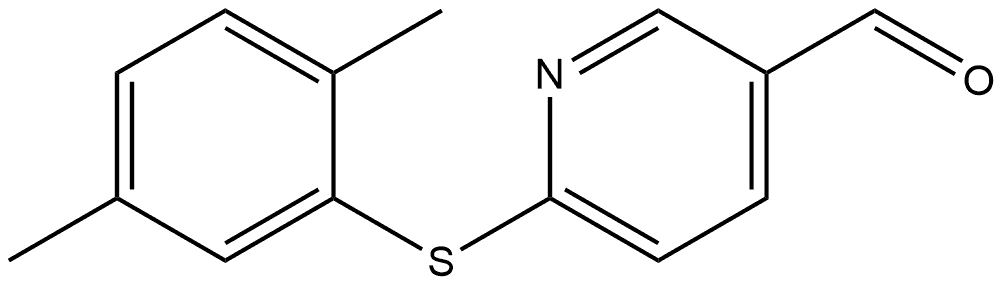 6-[(2,5-Dimethylphenyl)thio]-3-pyridinecarboxaldehyde Structure