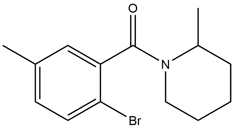 (2-Bromo-5-methylphenyl)(2-methyl-1-piperidinyl)methanone 구조식 이미지