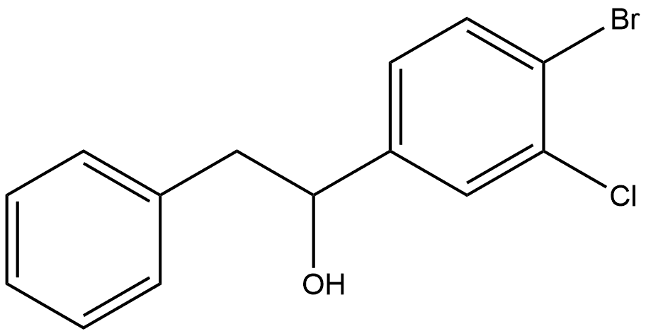 Benzeneethanol, α-(4-bromo-3-chlorophenyl)- Structure