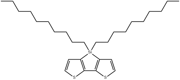 4H-Silolo[3,2-b:4,5-b']dithiophene, 4,4-didecyl- Structure