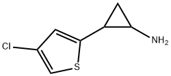 Cyclopropanamine, 2-(4-chloro-2-thienyl)- Structure