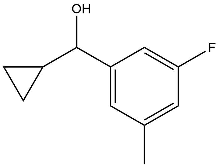 Benzenemethanol, α-cyclopropyl-3-fluoro-5-methyl- Structure