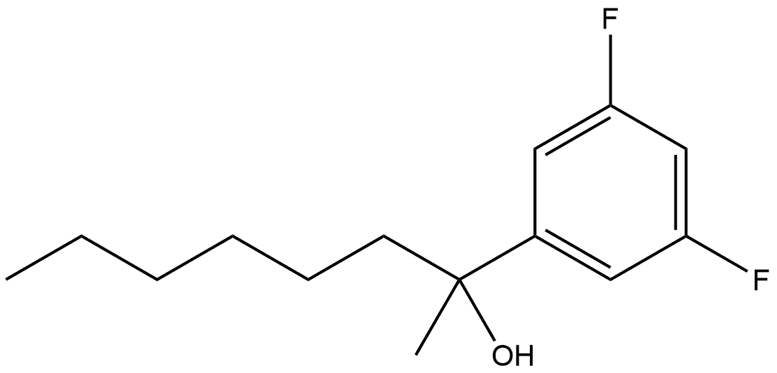 3,5-Difluoro-α-hexyl-α-methylbenzenemethanol 구조식 이미지