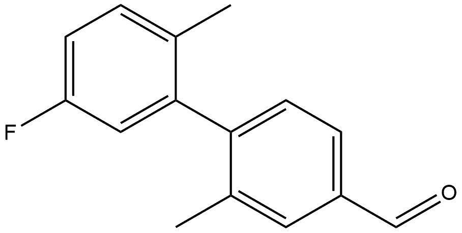 5'-Fluoro-2,2'-dimethyl-[1,1'-biphenyl]-4-carbaldehyde Structure