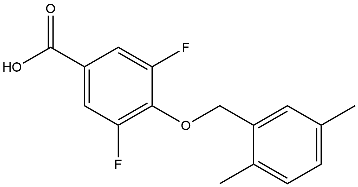 4-[(2,5-Dimethylphenyl)methoxy]-3,5-difluorobenzoic acid Structure