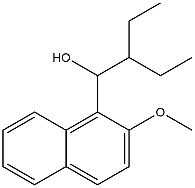 α-(1-Ethylpropyl)-2-methoxy-1-naphthalenemethanol Structure