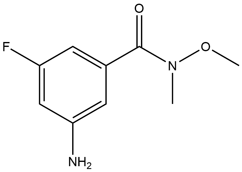 Benzamide, 3-amino-5-fluoro-N-methoxy-N-methyl- Structure