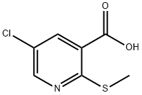 3-Pyridinecarboxylic acid, 5-chloro-2-(methylthio)- Structure