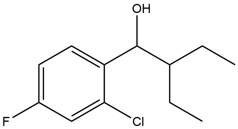 2-Chloro-α-(1-ethylpropyl)-4-fluorobenzenemethanol Structure