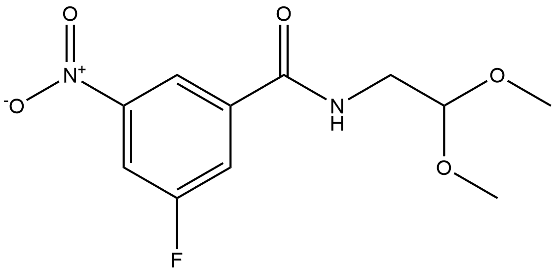 N-(2,2-dimethoxyethyl)-3-fluoro-5-nitrobenzamide Structure