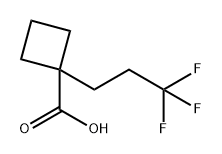 Cyclobutanecarboxylic acid, 1-(3,3,3-trifluoropropyl)- Structure