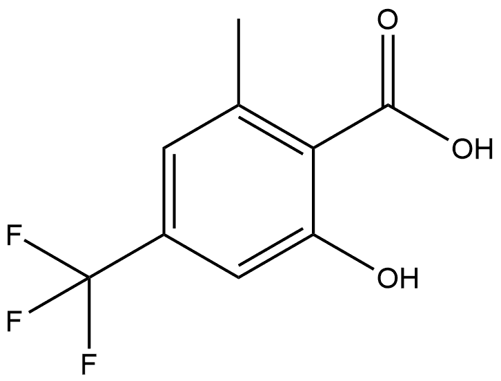 2-Hydroxy-6-methyl-4-(trifluoromethyl)benzoic acid Structure